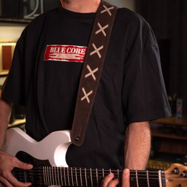 استرپ گیتار چرم گیلمور Legend D.G. Brown Guitar Strap