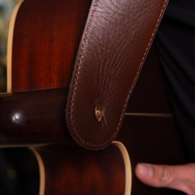 استرپ گیتار تمام چرم (دو لایه) Guitar Strap 2 Layer Leather - تصویر 2