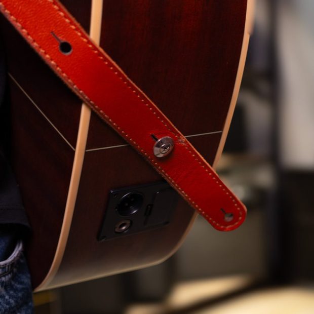 استرپ گیتار تمام چرم (دو لایه) Guitar Strap 2 Layer Leather - تصویر 3