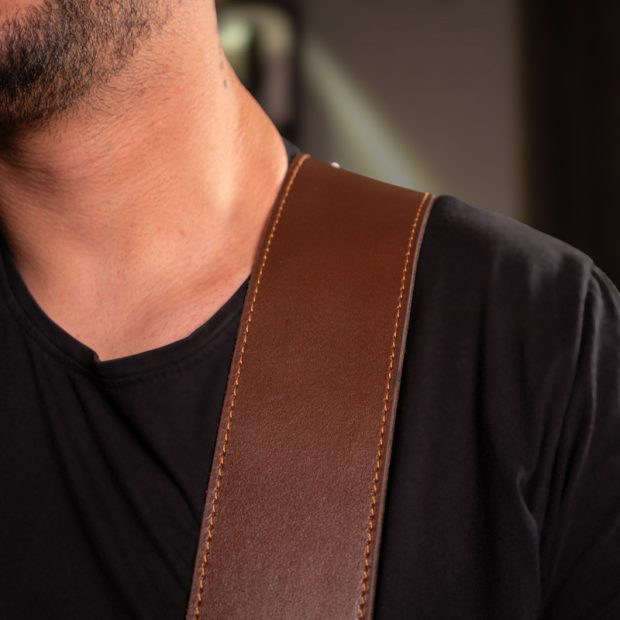 استرپ گیتار تمام چرم Leather Guitar Strap - تصویر 3
