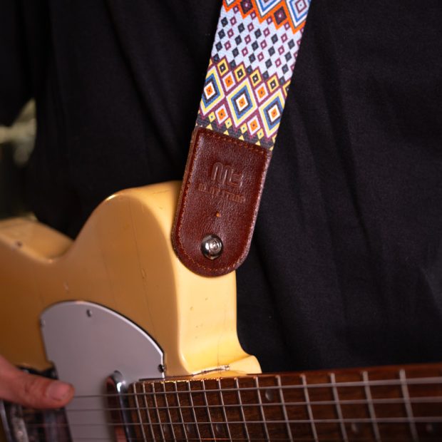 استرپ گیتار فرکتال گیره قهوه ای Fractal Guitar Strap - تصویر 2