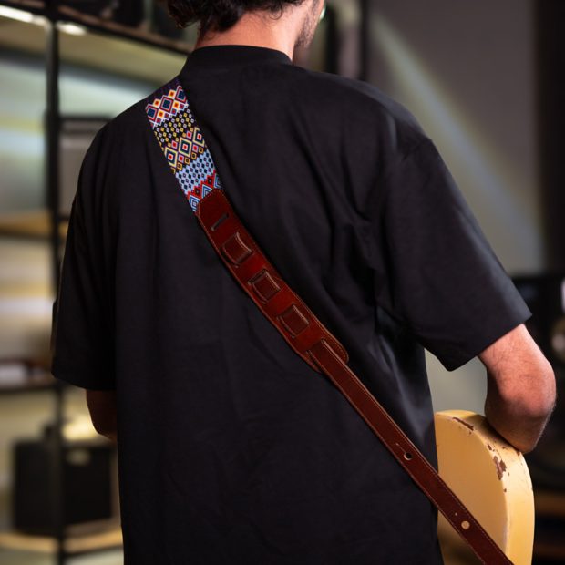 استرپ گیتار فرکتال گیره قهوه ای Fractal Guitar Strap - تصویر 3