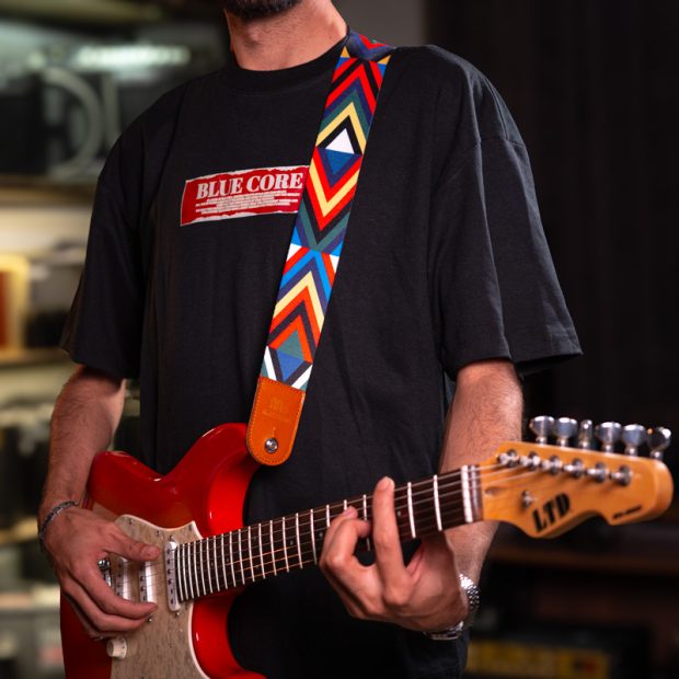 استرپ گیتار رینبو گیره قهوه ای Rainbow Guitar Strap