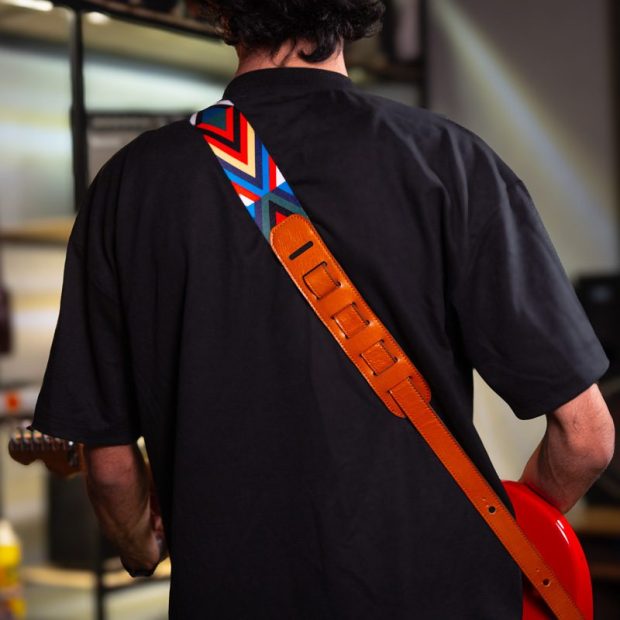 استرپ گیتار رینبو گیره قهوه ای Rainbow Guitar Strap - تصویر 4