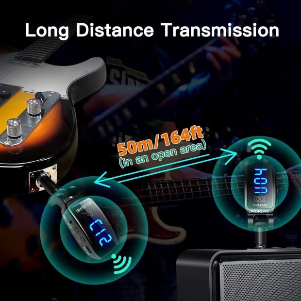 وایرلس گیتار XIAOKOA UHF UD12DX Wireless Guitar System - تصویر 6
