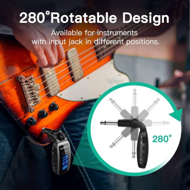 وایرلس گیتار XIAOKOA UHF UD12DX Wireless Guitar System - تصویر 4