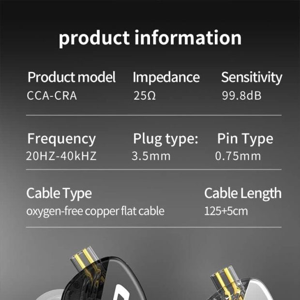 ایر مانیتور مخصوص اجرای زنده CCA CRA In-Ear Earphone - تصویر 11
