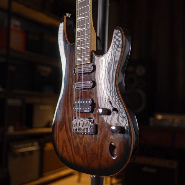 گیتار الکتریک جِی اند دی J&D SSH wilkinson pickup Brown Burst - تصویر 3