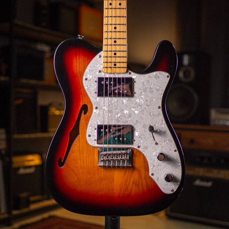 Squier Classic Vibe 70s Telecaster Thinline - 3-Tone Sunburst - 2nd Hand-pacoguitar-1 گیتار الکتریک فندر Squier Classic Vibe 70s Telecaster Thinline 3 Tone Sunburst 2nd Hand - Image 1