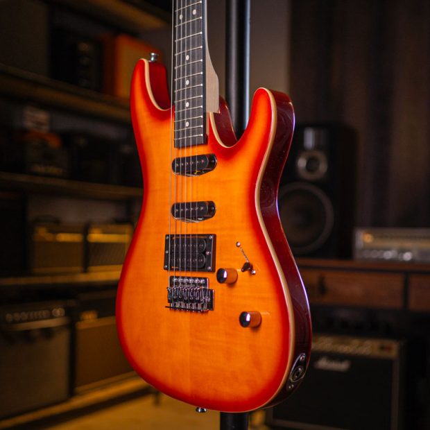 گیتار الکتریک طرح آیبانِز Ibanez HSS Strat Orange - تصویر 2