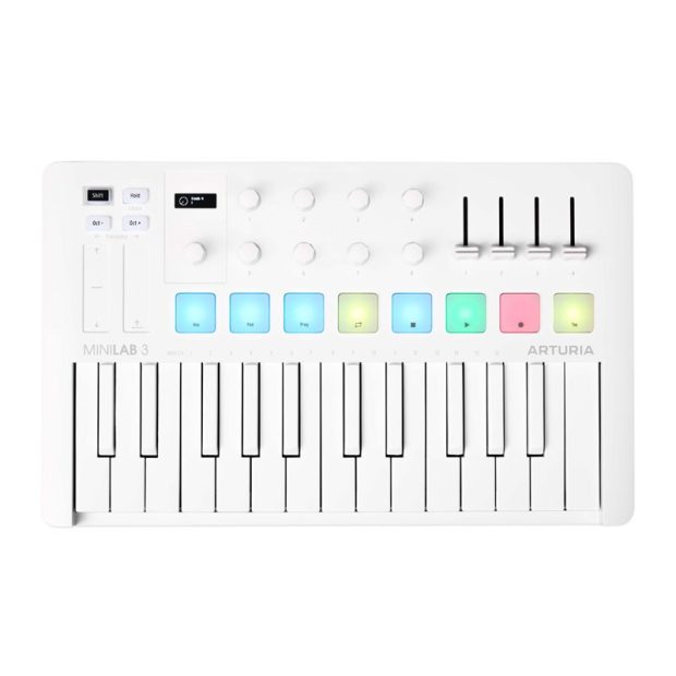 میدی کنترلر آرتوریا Arturia MiniLab 3 Alpine White - تصویر 1