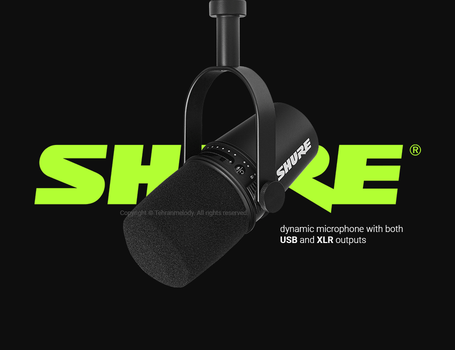 میکروفن یو اس بی Shure MV7 USB Podcast Microphone میکروفن یو اس بی Shure MV7 USB Podcast Microphone