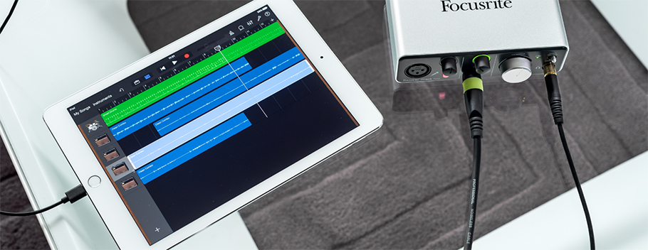 Focusrite iTrack Solo کارت صدا با قابلیت اتصال به آیپد Focusrite iTrack Solo کارت صدا با قابلیت اتصال به آیپد