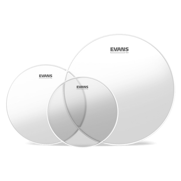 پک پوست درامز اونس سایز Evans G1 Clear Standard Tom Drumhead Pack 10-12-14
