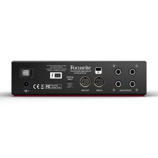 کارت صدا مخصوص سیستم عامل مک فوکوسرایت Focusrite Clarett 2Pre - تصویر 3