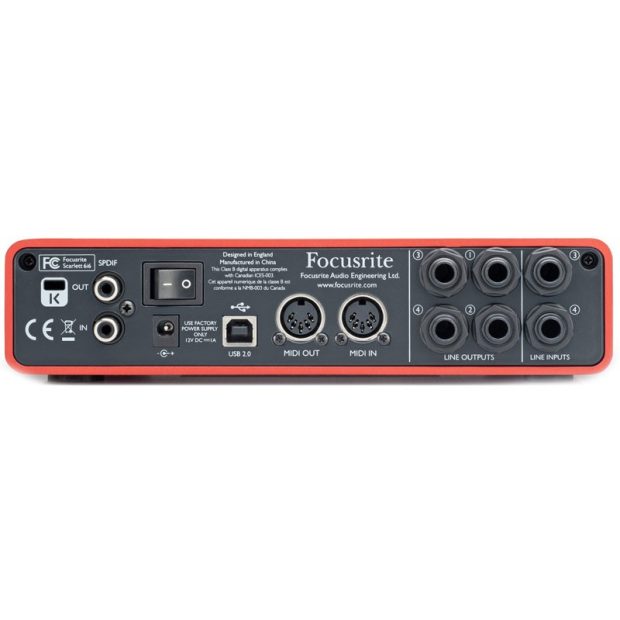 کارت صدا فوکوسرایت Focusrite Scarlett 6i6 - تصویر 8