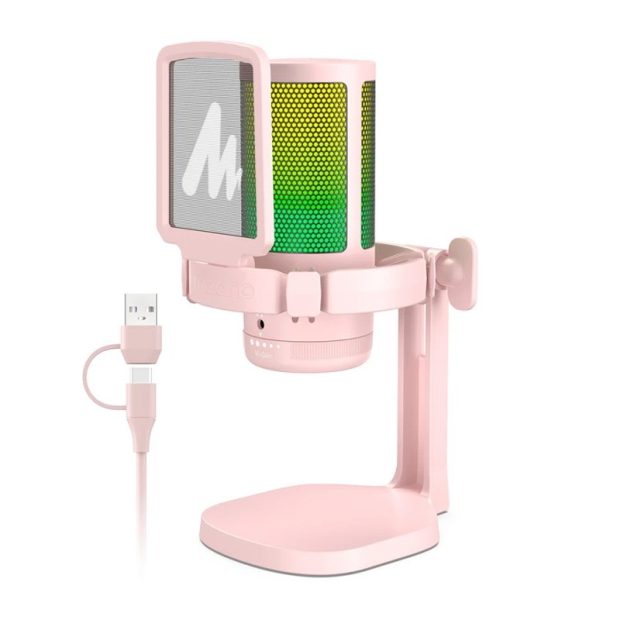 میکروفون یو اس بی ماونو Maono DGM20 Pink - تصویر 1