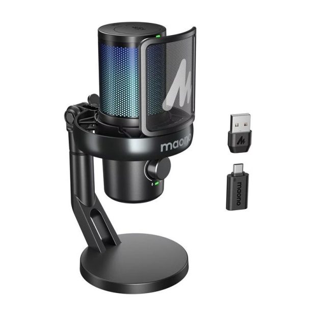 میکروفون یو اس بی ماونو Maono DM40 Pro Black - تصویر 3