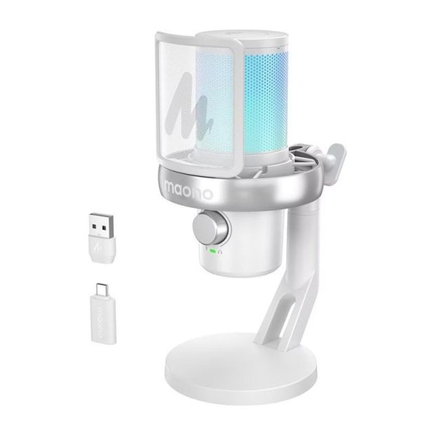 میکروفون یو اس بی ماونو Maono DM40 Pro White - تصویر 1