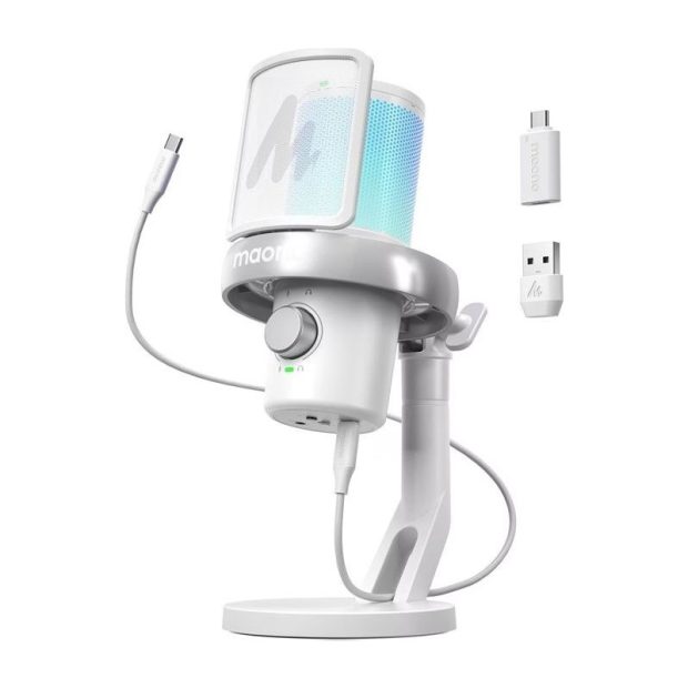 میکروفون یو اس بی ماونو Maono DM40 Pro White - تصویر 2