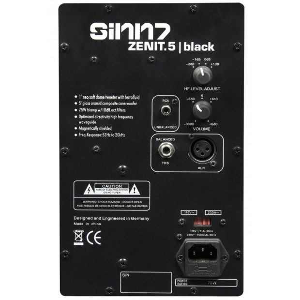 اسپیکر مانیتورینگ سین 7 Sinn7 Zenith 5 Black - تصویر 2