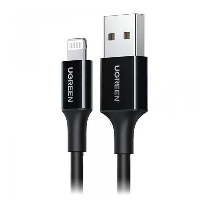 ugreen-usb-type-a-to-lightning-1m-black-01-800x800-1.jpg کابل رابط یوگرین UGREEN USB Type A to Lightning 1m Black US155 - Image 1